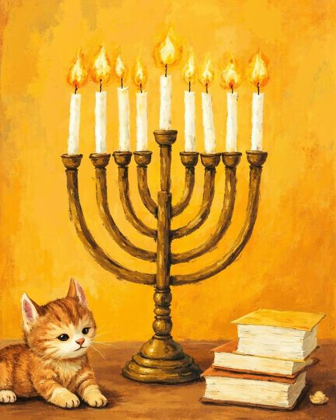 Hanukkah e-card design