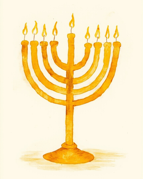 Hanukkah e-card design