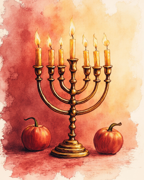 Hanukkah e-card design