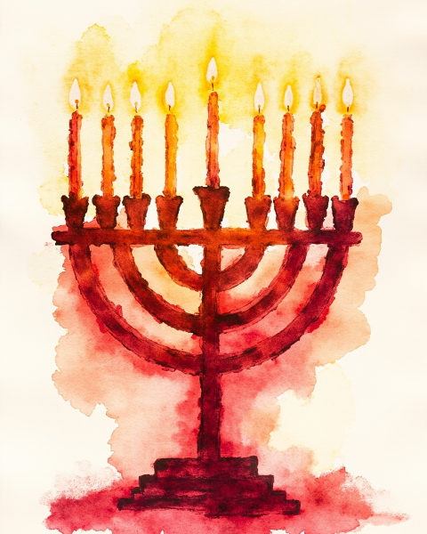 Hanukkah e-card design