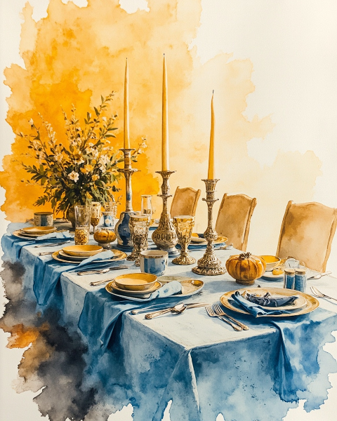 Hanukkah e-card design