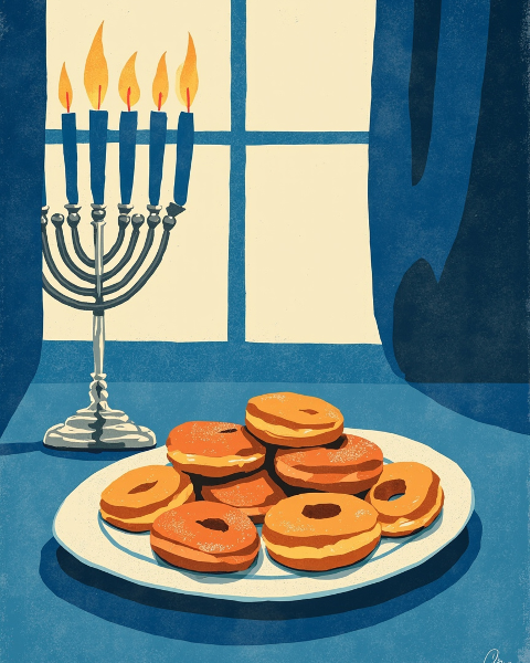 Hanukkah e-card design