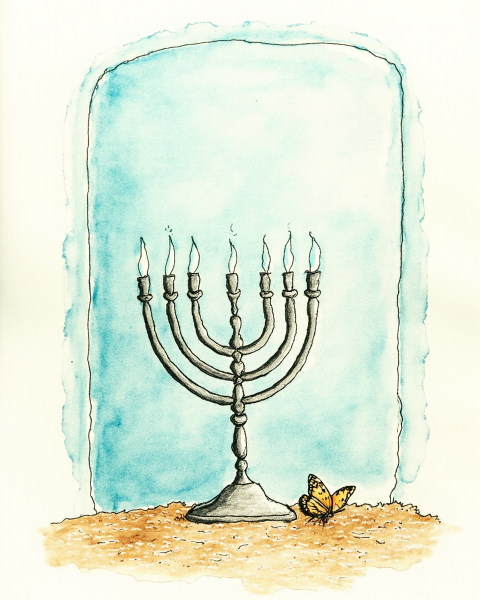 Hanukkah e-card design