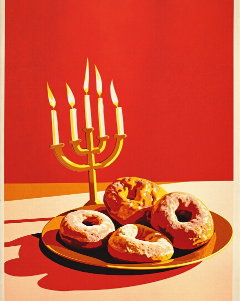 Hanukkah e-card design