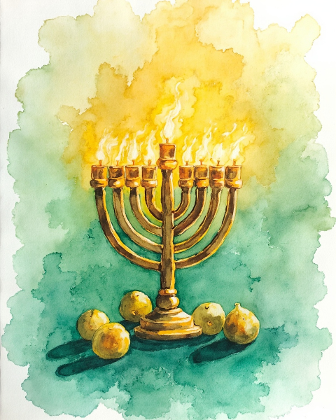 Hanukkah e-card design