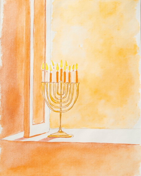 Hanukkah e-card design