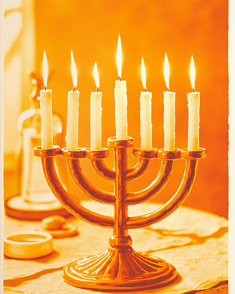 Hanukkah e-card design