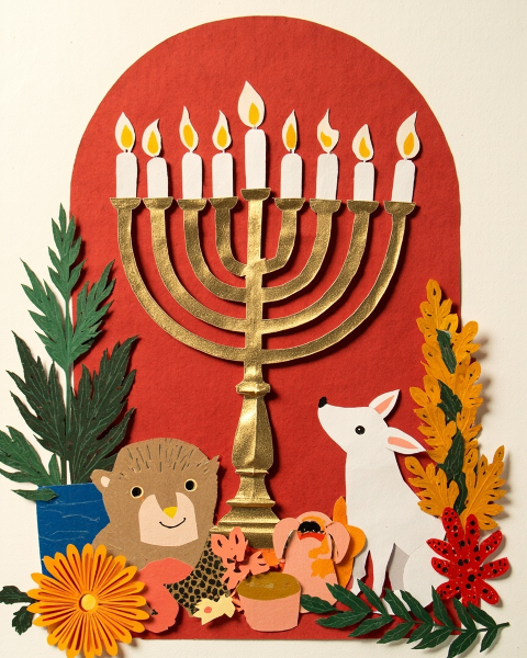 Hanukkah e-card design