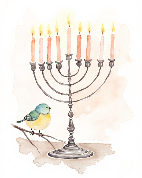 Hanukkah e-card design