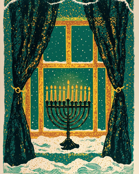 Hanukkah e-card design