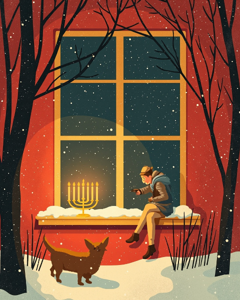 Hanukkah e-card design
