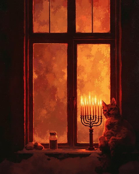 Hanukkah e-card design