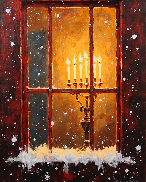 Hanukkah e-card design