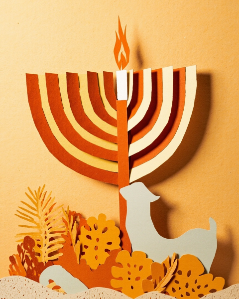 Hanukkah e-card design