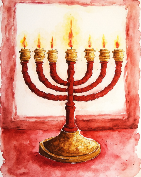 Hanukkah e-card design