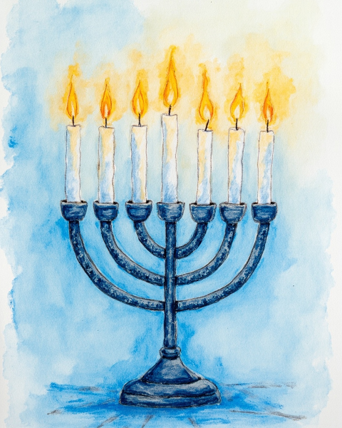 Hanukkah e-card design