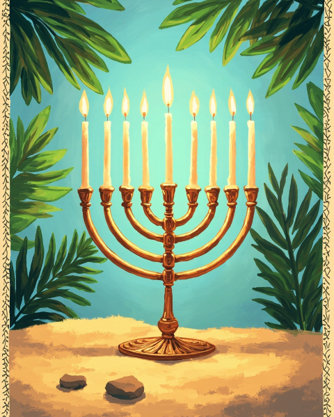 Hanukkah e-card design