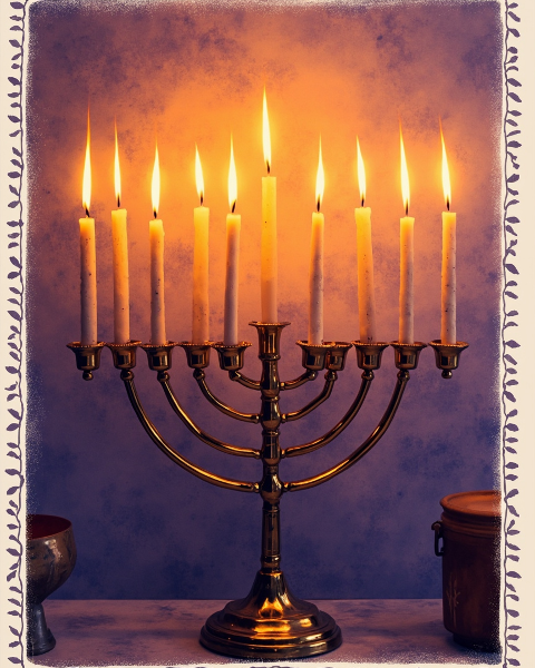 Hanukkah e-card design