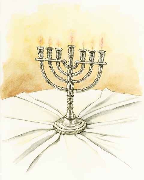 Hanukkah e-card design