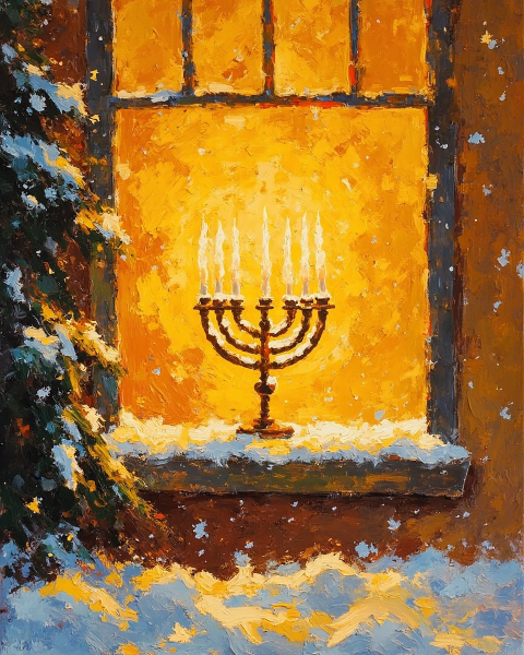 Hanukkah e-card design