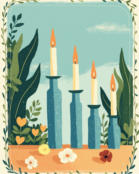 Hanukkah e-card design