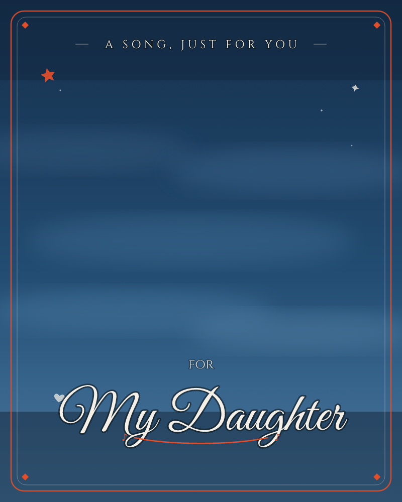 A deep midnight-blue sky fades in soft horizontal bands toward a dark, flat horizon below, a just because e-card design by @DittyCityTeam
