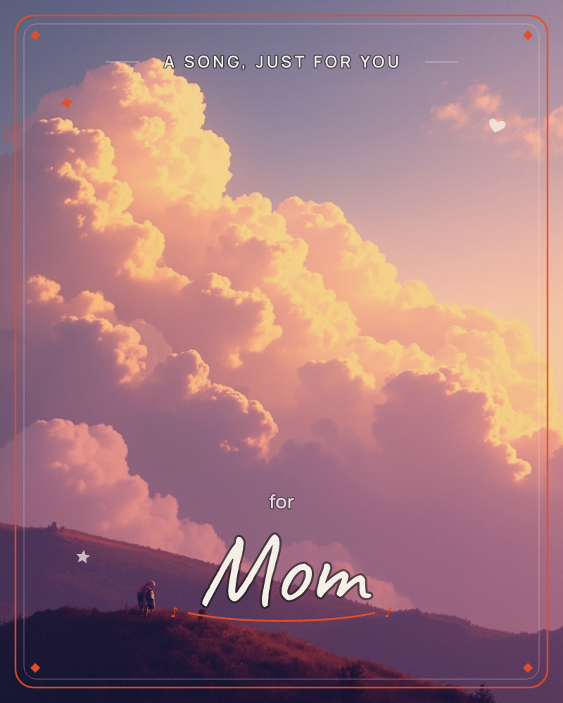 A towering bank of cumulus clouds glows gold and pink as the sun sets behind it, filling most of the sky above a rolling, shadowed hillside, a just because e-card design