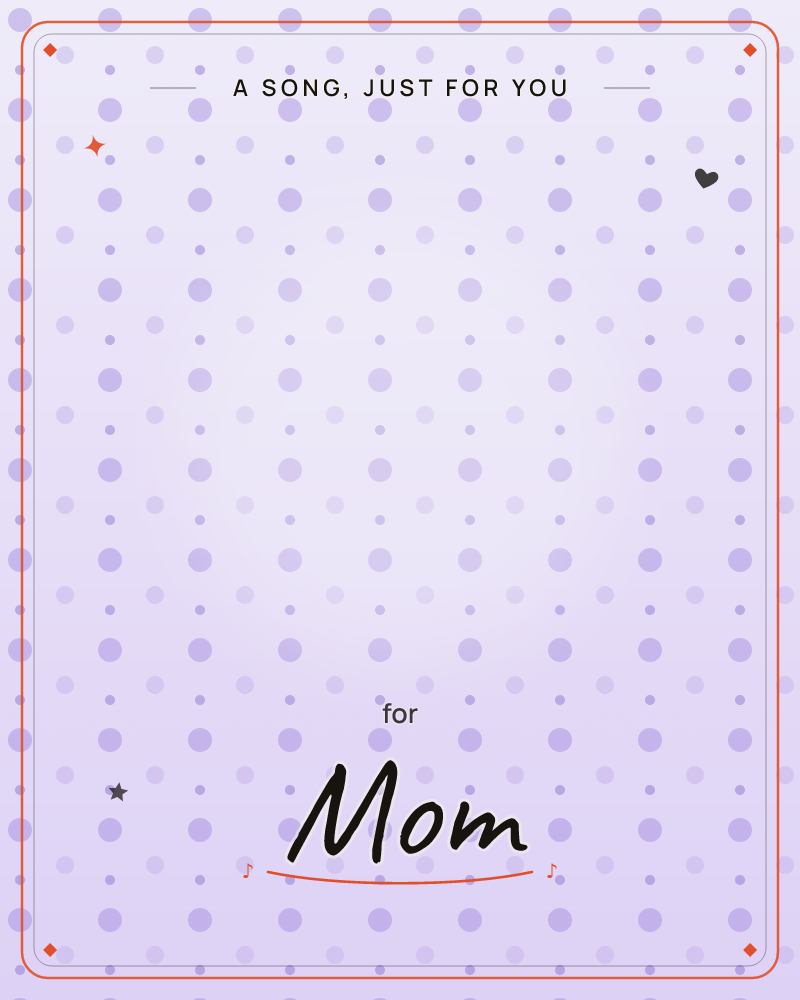 An all-over pattern of alternating large and small dots lines up in neat vertical columns across a soft lavender ground, a just because e-card design by @DittyCityTeam