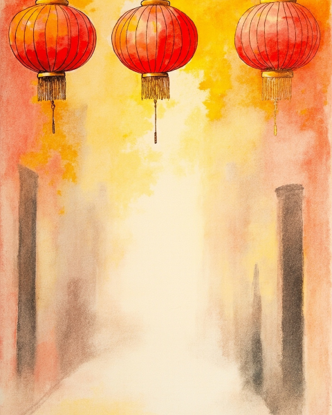 Lunar new year e-card design