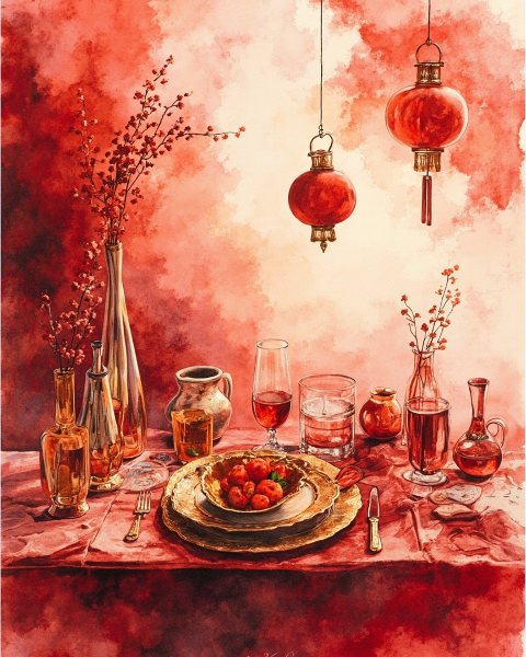 Lunar new year e-card design
