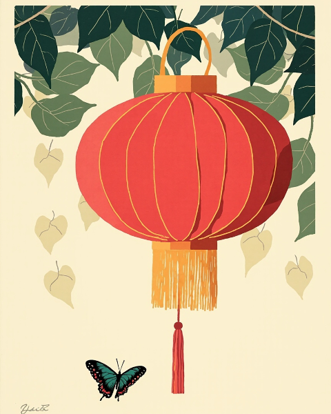 Lunar new year e-card design