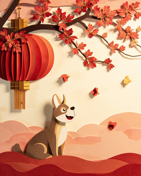 Lunar new year e-card design