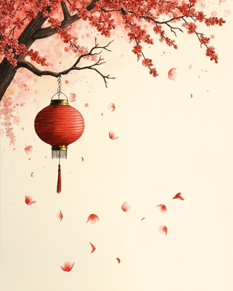 Lunar new year e-card design