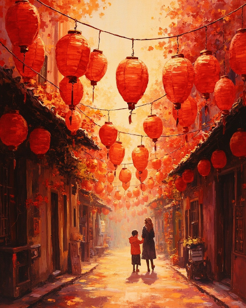 Lunar new year e-card design