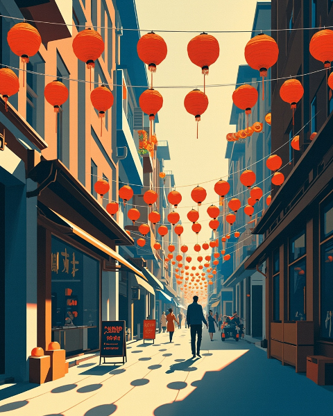 Lunar new year e-card design