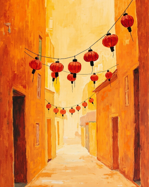 Lunar new year e-card design