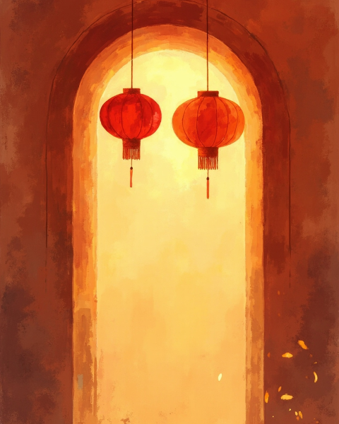 Lunar new year e-card design