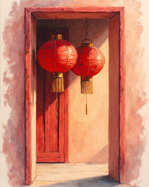 Lunar new year e-card design