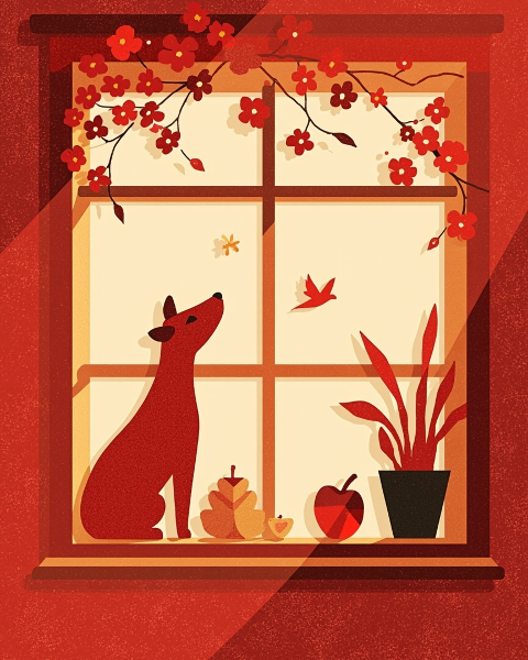 Lunar new year e-card design