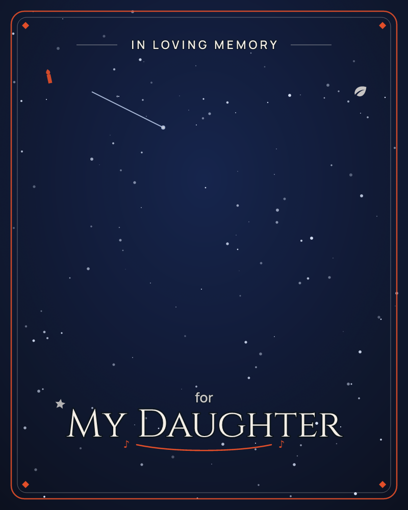 A deep navy night sky is scattered with tiny white stars of varying brightness, glowing softly against the darkness, a memory e-card design by @DittyCityTeam