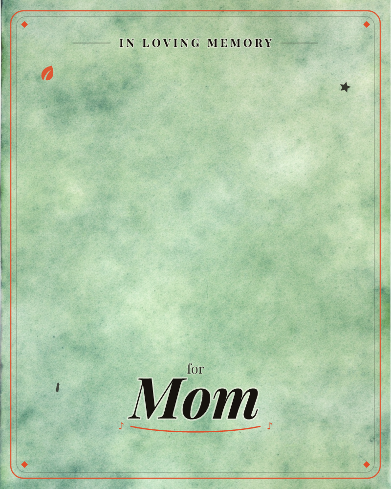 A soft, mottled wash of green covers the whole card, with no figures or objects in sight, a memory e-card design