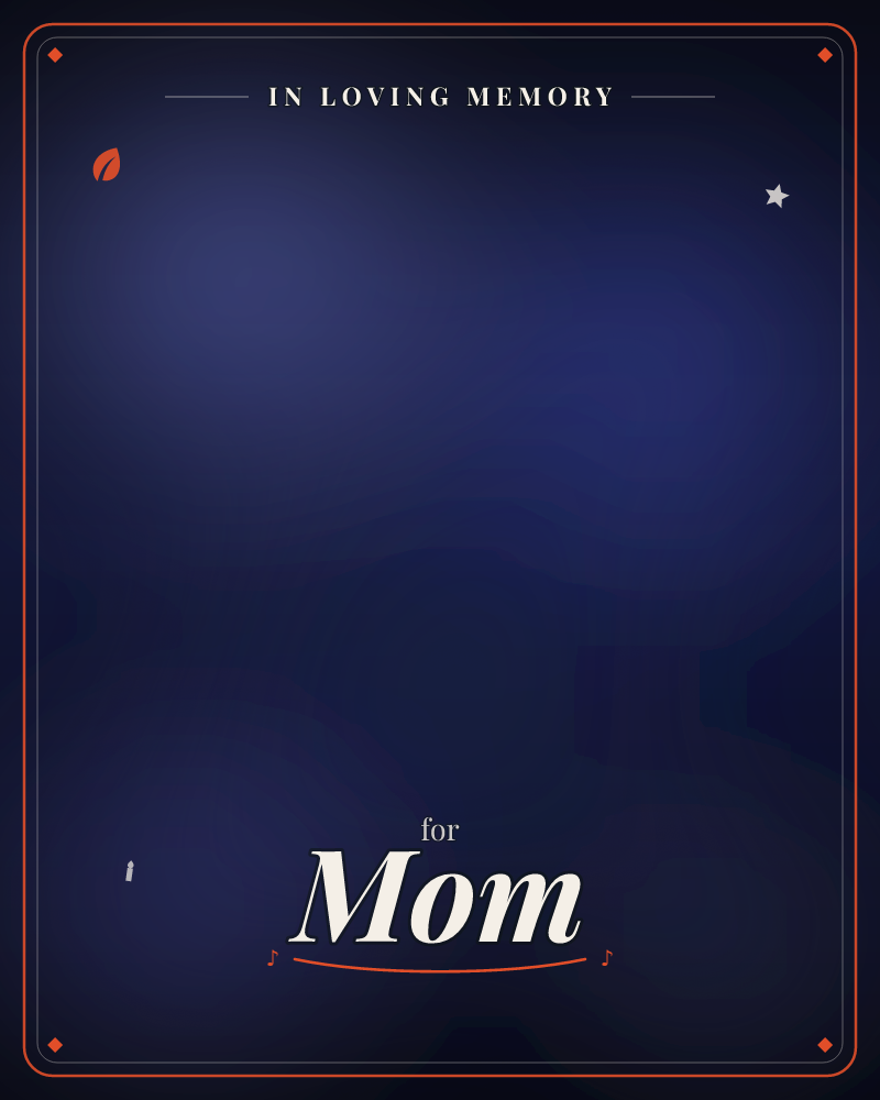 A deep indigo background fades from a soft glow in the upper left into near-black shadow at the edges, with a faint horizon-like ripple crossing the…, a memory e-card design by @DittyCityTeam