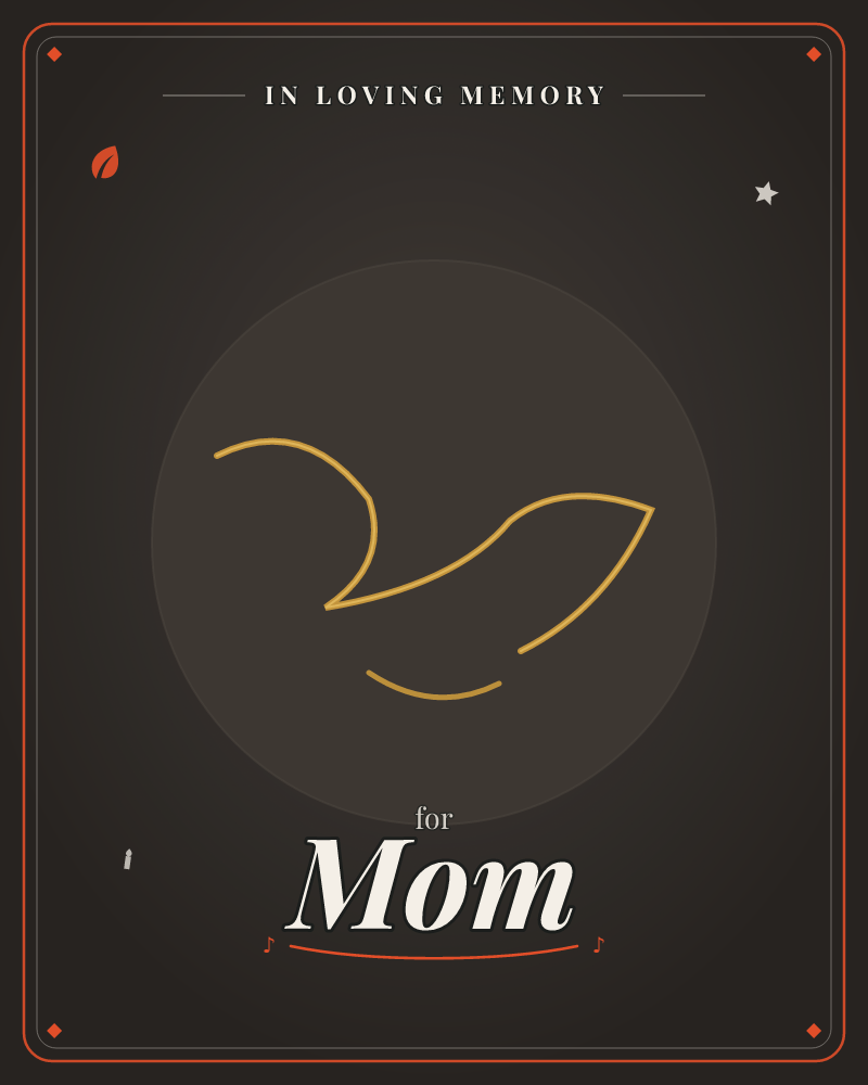 A single gold line traces the shape of a bird in flight, floating inside a soft dark circle against a near-black background, a memory e-card design by @DittyCityTeam