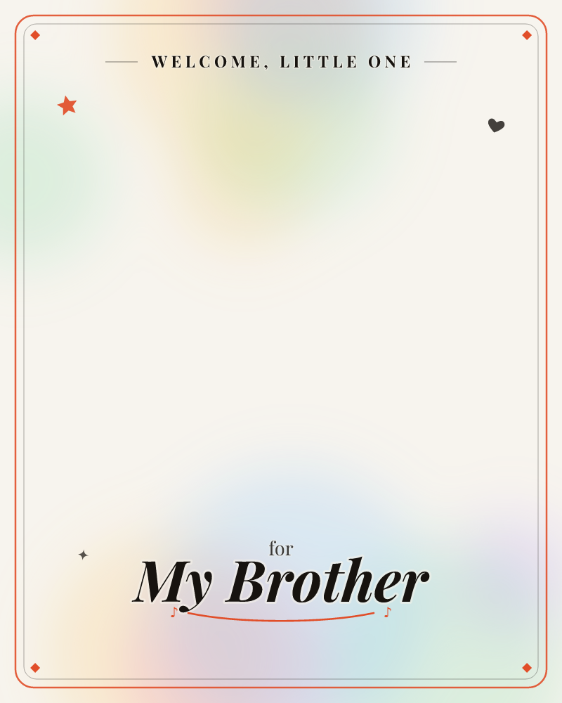 A soft wash of light fills the card, brightening from a pale, luminous center outward into hazy bands of color at the edges, a new baby e-card design by @DittyCityTeam