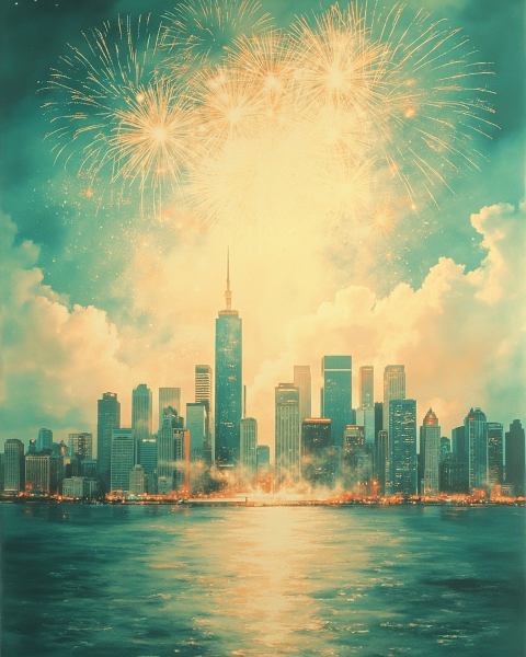 New year e-card design