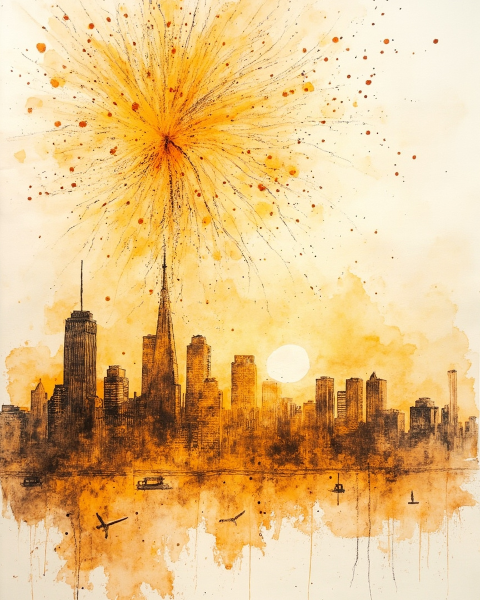 New year e-card design