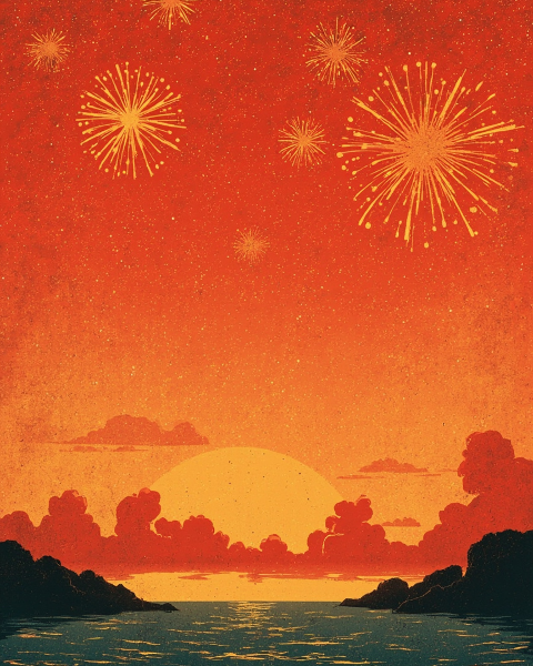 New year e-card design
