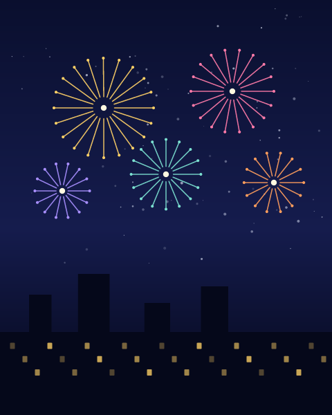 New year e-card design