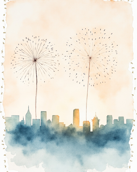 New year e-card design