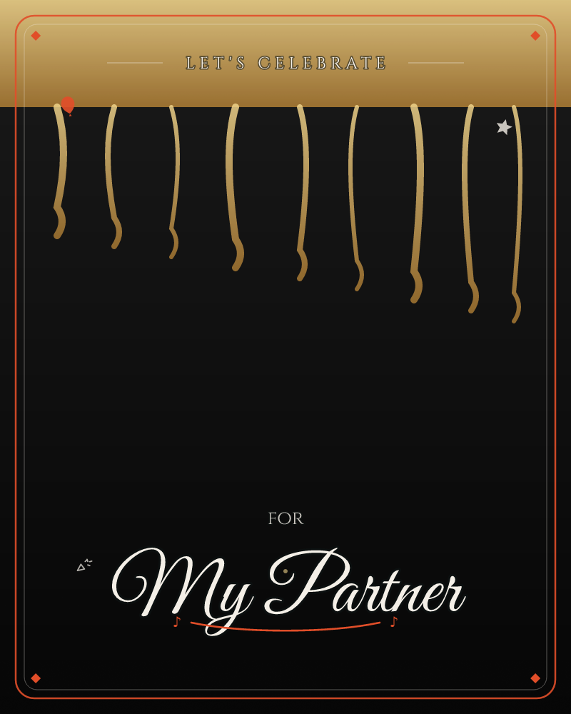 A row of golden strands hangs down like grass or icicles against an inky black void, their tips curling gently upward as if stirred by a slow current, a party e-card design by @DittyCityTeam